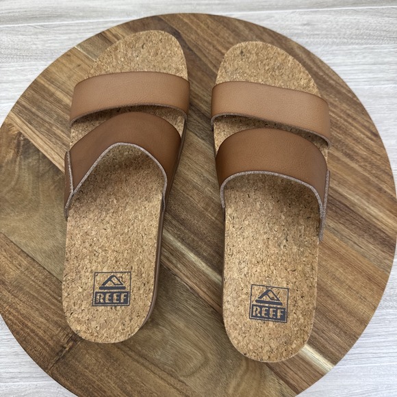 REEF WOMEN'S CUSHION VISTA HI PLATFORM LUG SLIDES SOLE SIZE 8 ESPRESSO DUO EUC - Picture 5 of 10